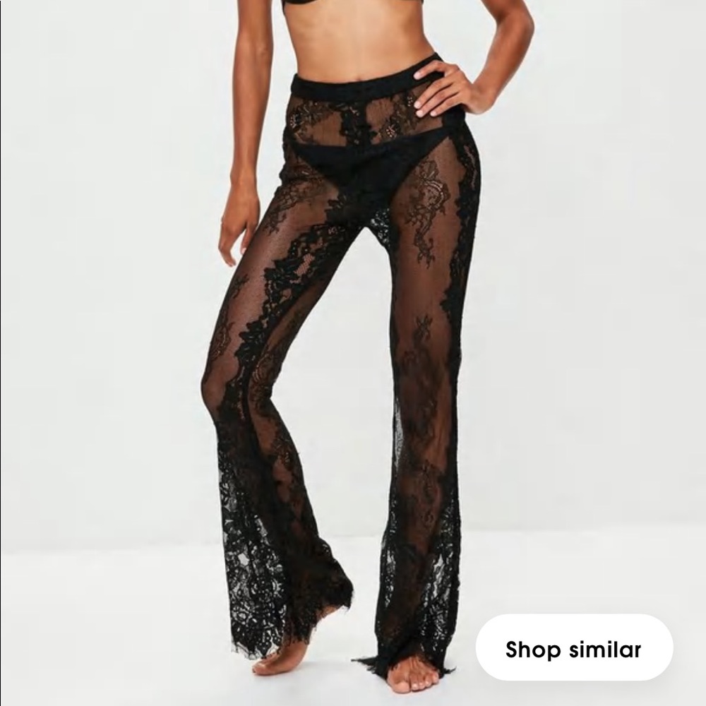 Missguided Lace Pants Swimsuit Cover Up- Size 4
